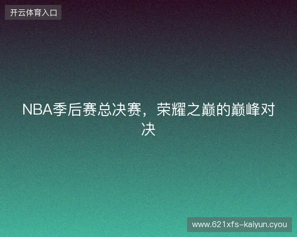 NBA季后赛总决赛，荣耀之巅的巅峰对决